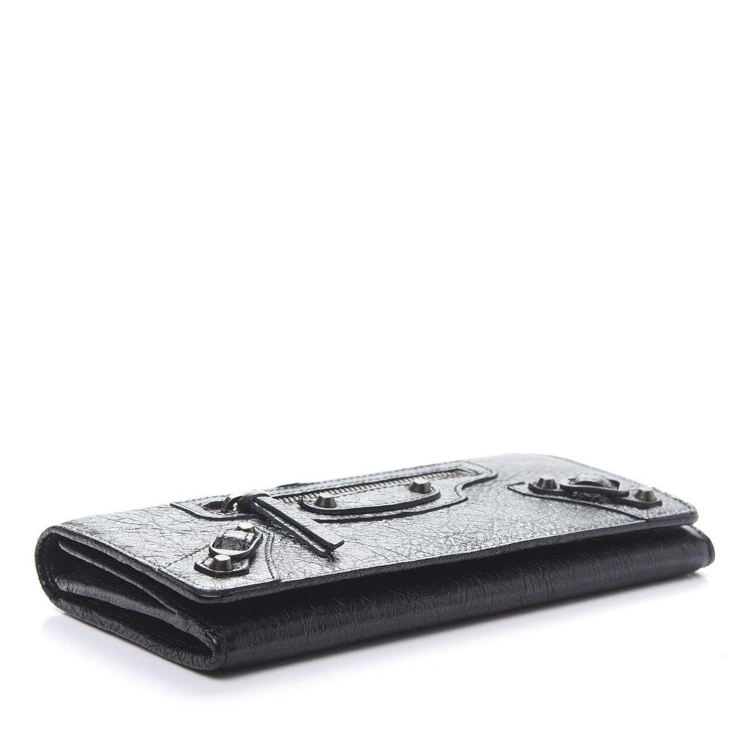 Agneau Classic Hardware Money Wallet Black