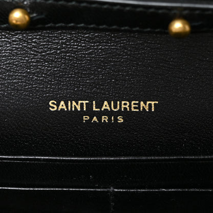 Saint Laurent Patent Calfskin Monogram Kate Wallet On Chain Black 6 of 8