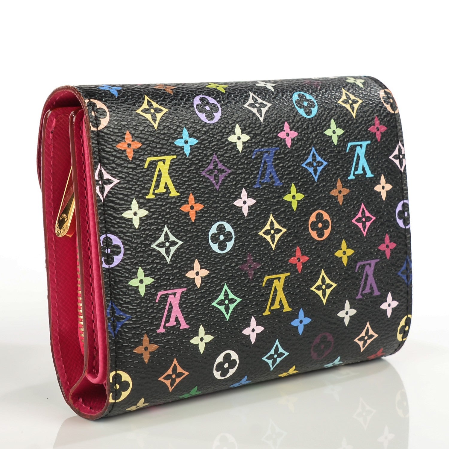 Louis Vuitton Monogram Multicolor Joey Wallet Black Grenade 3 of 8