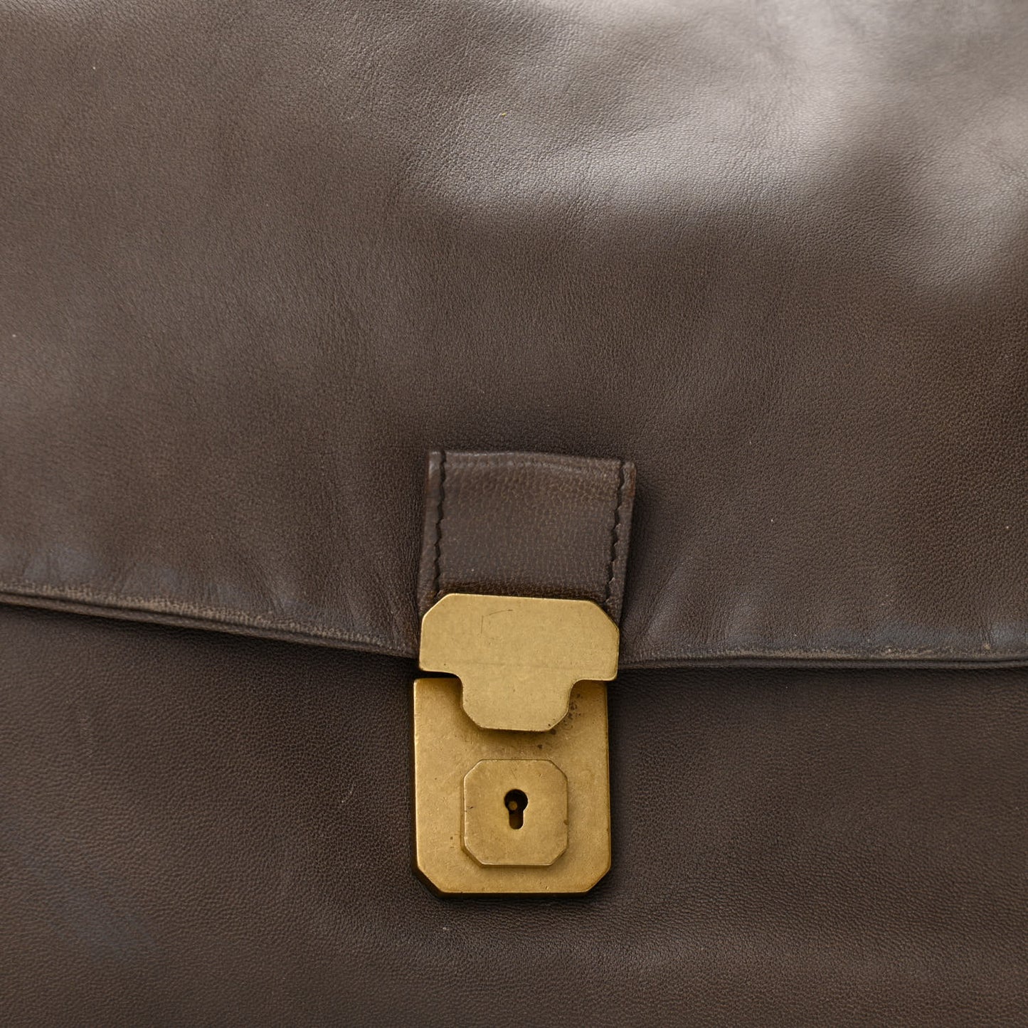 Nappa Intrecciato Flap Shoulder Bag Brown