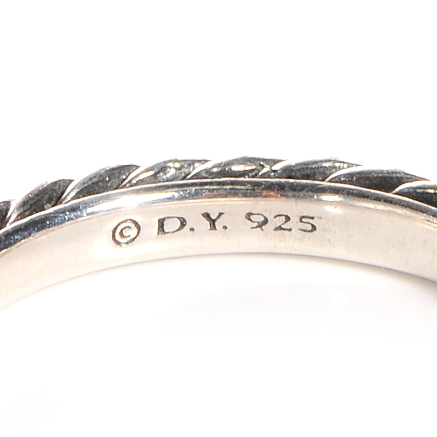 David Yurman Sterling Silver Cable Classics Band Ring 52 6 3 of 4