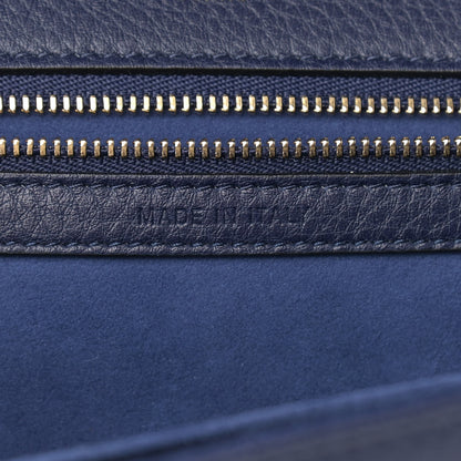 Christian Dior Grained Calfskin Medium Diorama Flap Bag Indigo Blue 7 of 10