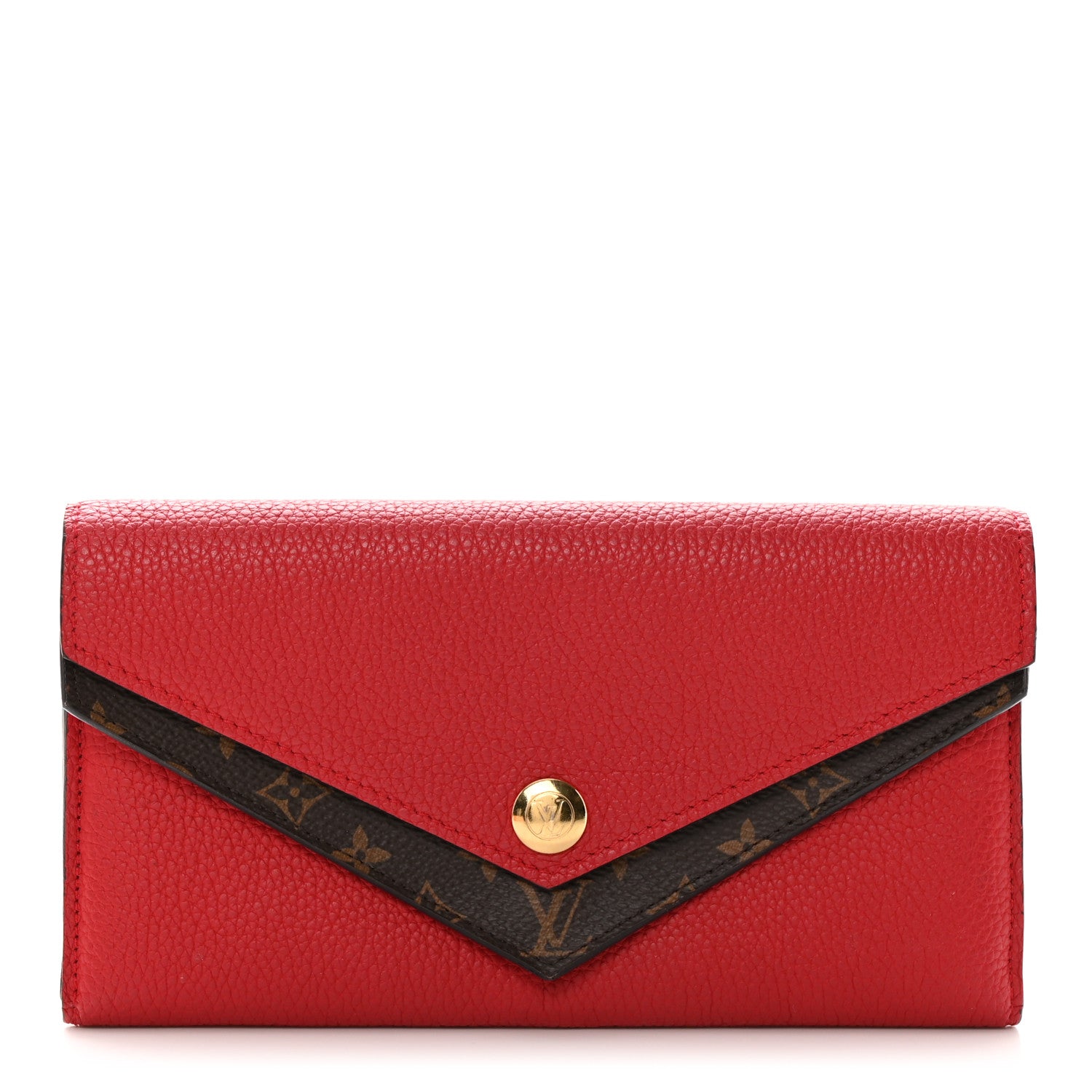 Louis Vuitton Calfskin Double V Wallet Rubis 1 of 7