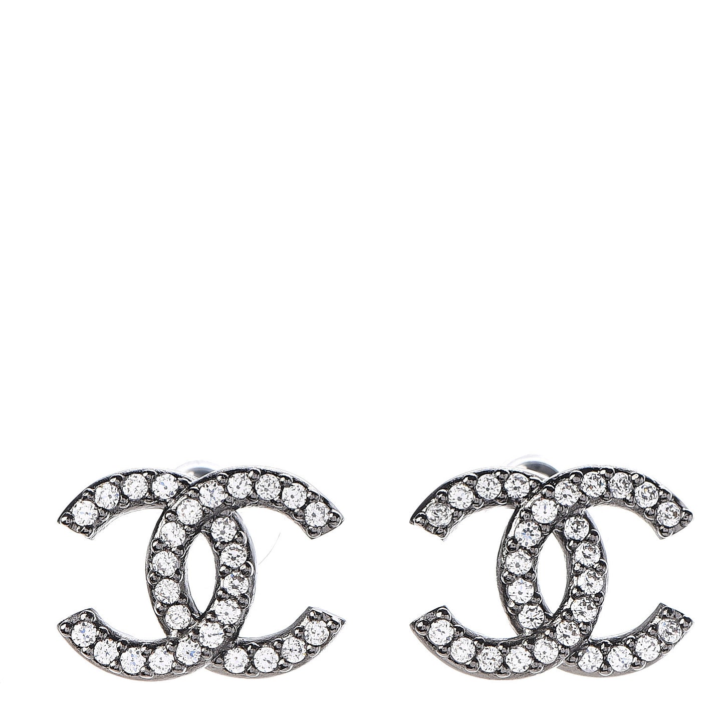 Ruthenium Crystal CC Earrings