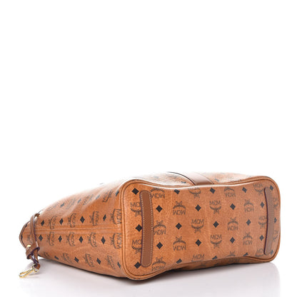 MCM Visetos Medium Liz Reversible Shopper Tote Cognac 7 of 15