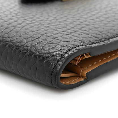 Louis Vuitton Taurillon Capucines Vertical Compact Wallet Black 9 of 10