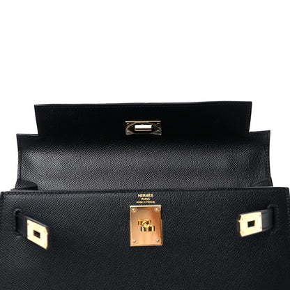 Hermes Epsom Kelly Sellier 28 Black 17 of 37