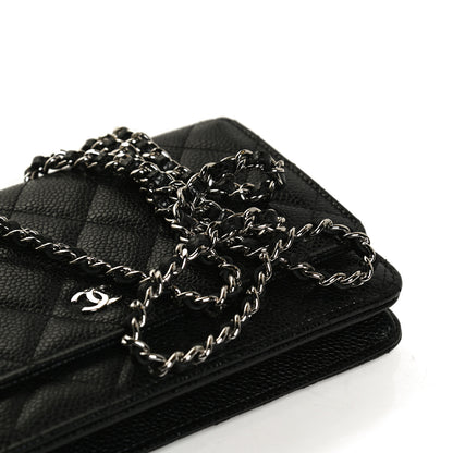 Chanel Caviar Quilted Wallet On Chain WOC Black 14 of 15