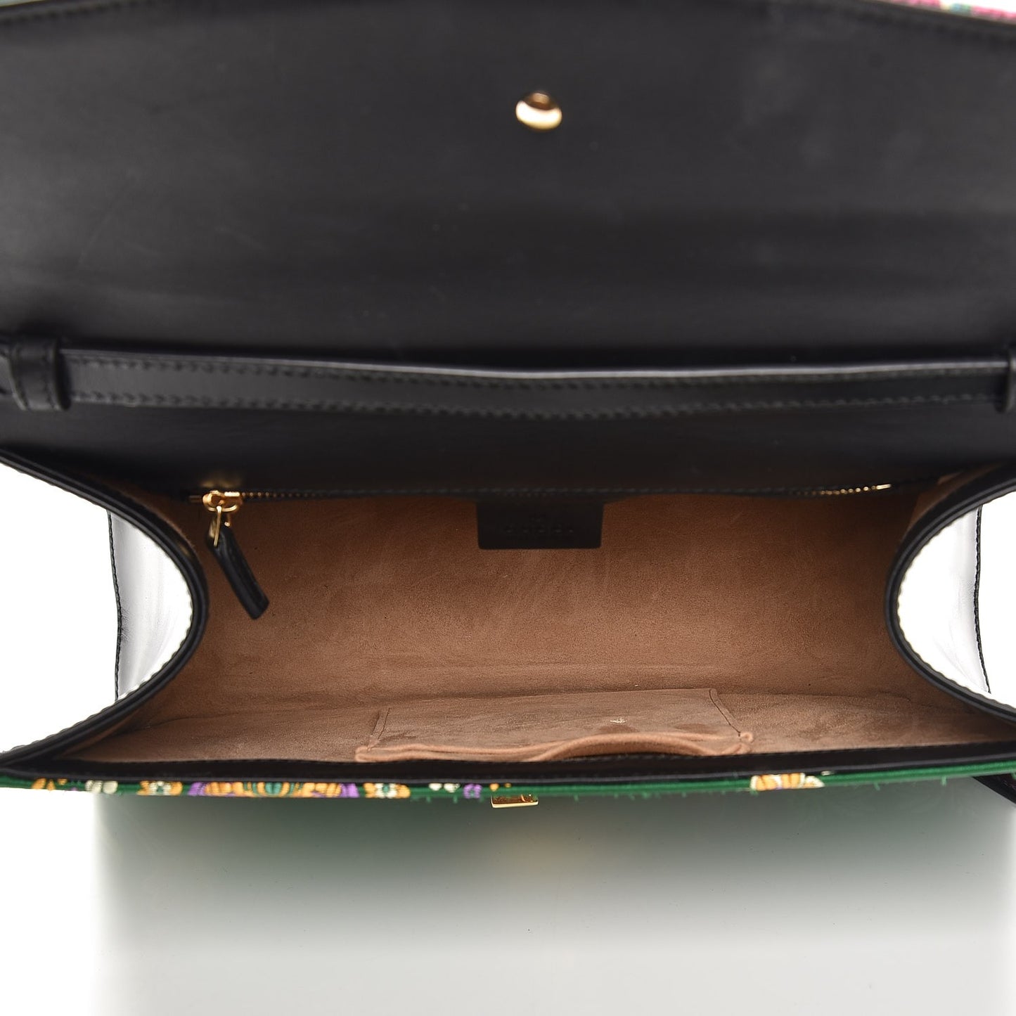 Jacquard Floral Medium Sylvie Top Handle Bag Green Multicolor Black