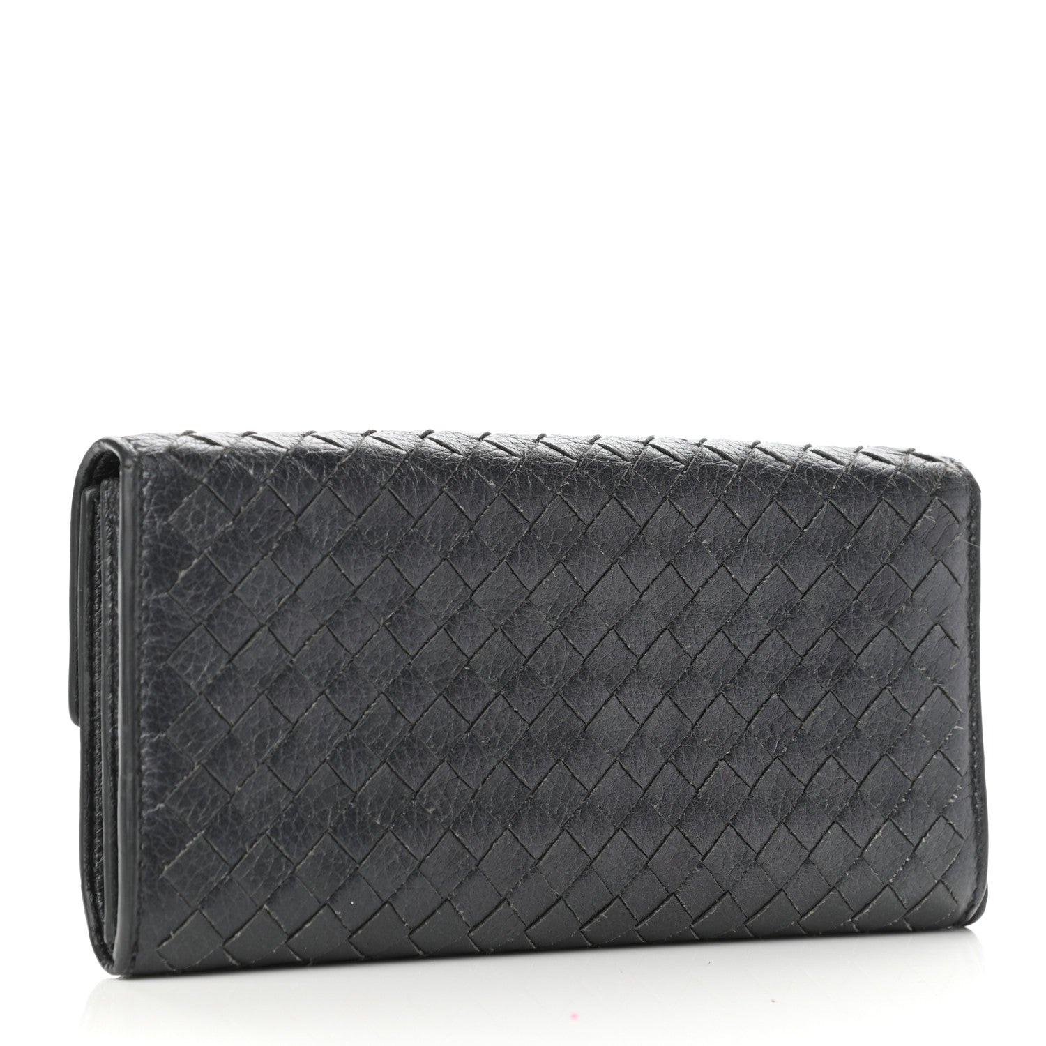 Bottega Veneta Cervo Intrecciato Continental Flap Wallet Gunmetal 3 of 8
