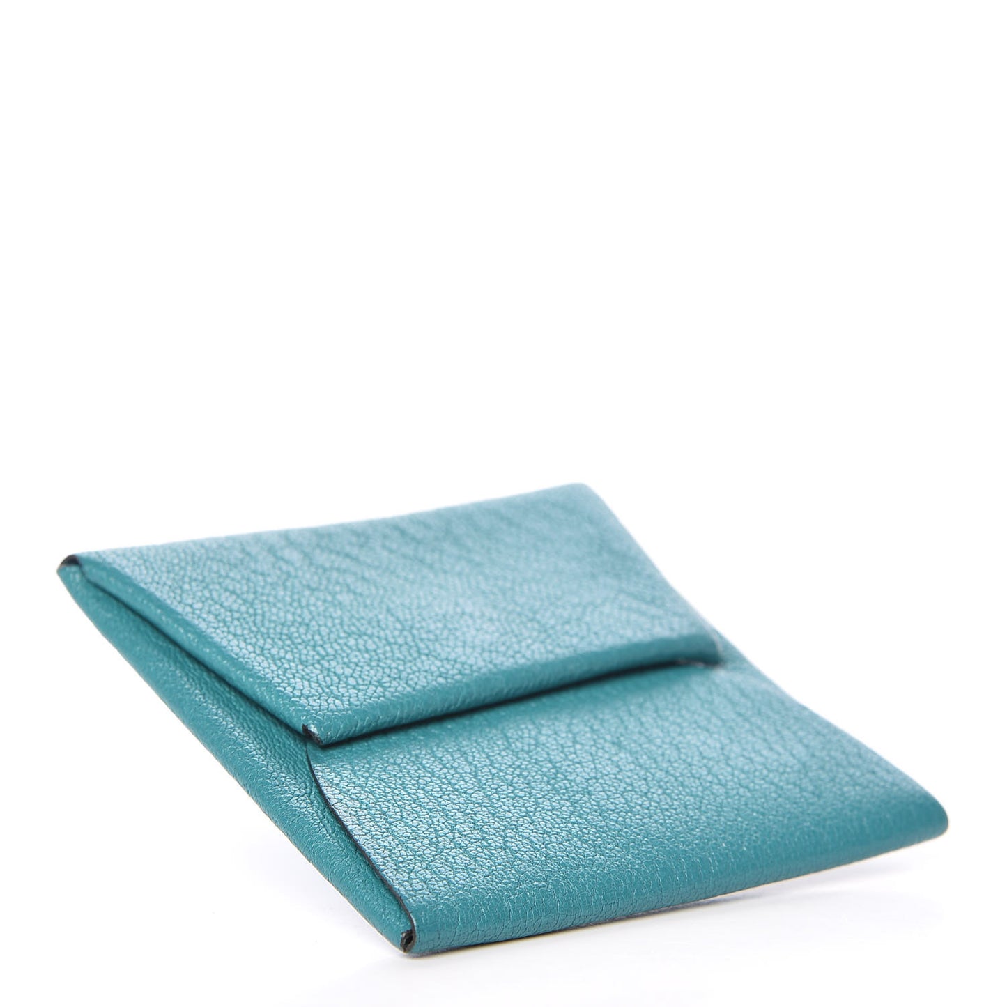 Chevre Mysore Bastia Coin Purse Bleu Paon