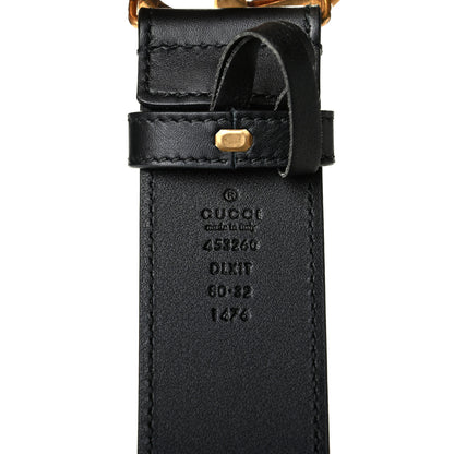 Gucci Moon Calfskin Pearl Double G 40mm Belt 80 32 Black Cream 4 of 4