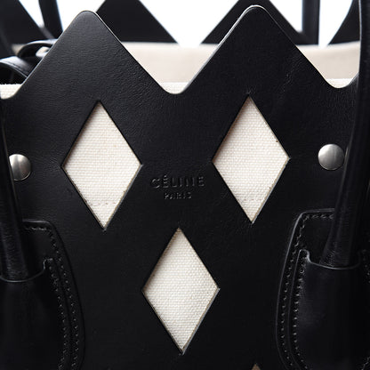 Celine Calfskin Medium Cutout Phantom Luggage Black 6 of 10