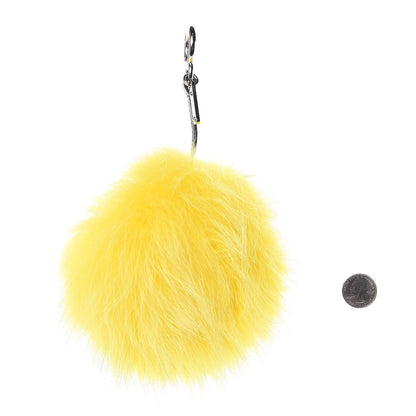 Fendi Fox Mink Rabbit Fur Vitello Dolce Flashy Monster Bag Bug Charm Giallo Fluo Multicolor 2 of 4