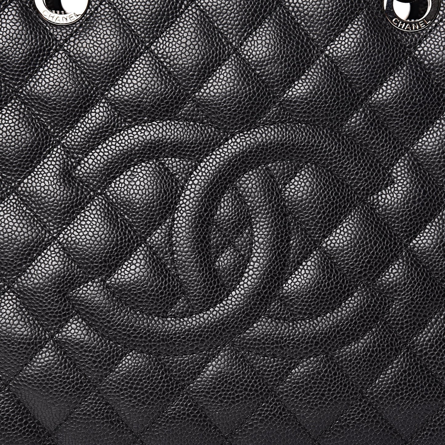Caviar Quilted Grand Shopping Tote GST Black