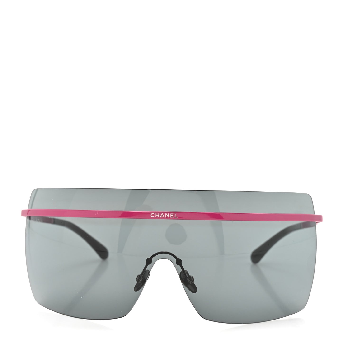 Metal Graphic Lines Shield Sunglasses 71586 Pink
