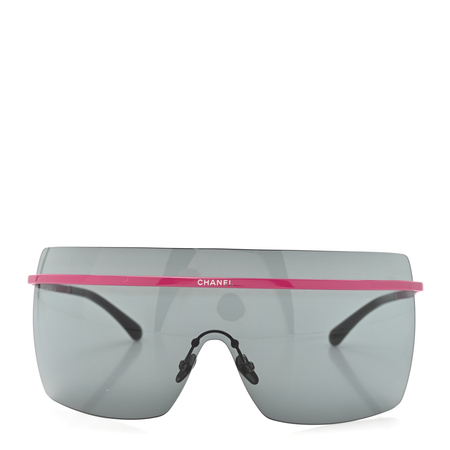 Chanel Metal Graphic Lines Shield Sunglasses 71586 Pink 2 of 8