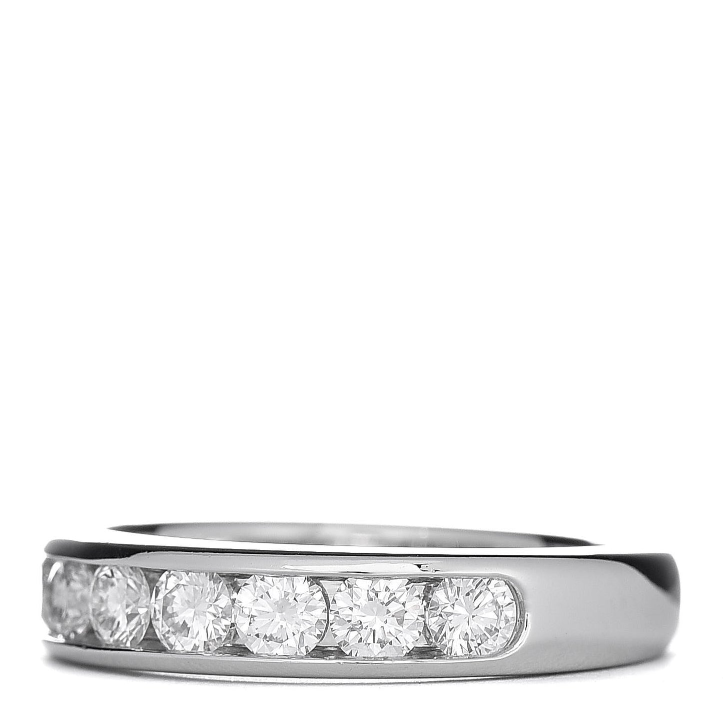 Platinum Diamond 4mm Half Circle Wedding Band Ring 50 5.5