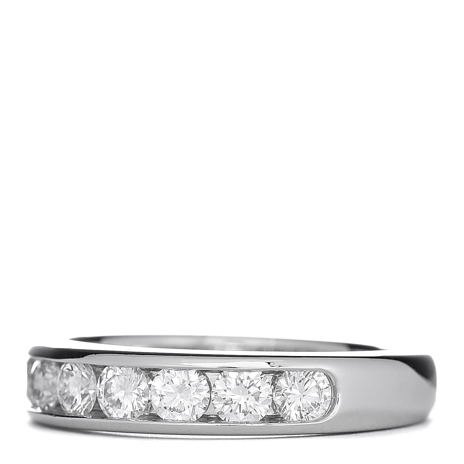 Tiffany Platinum Diamond 4mm Half Circle Wedding Band Ring 50 5.5 3 of 6