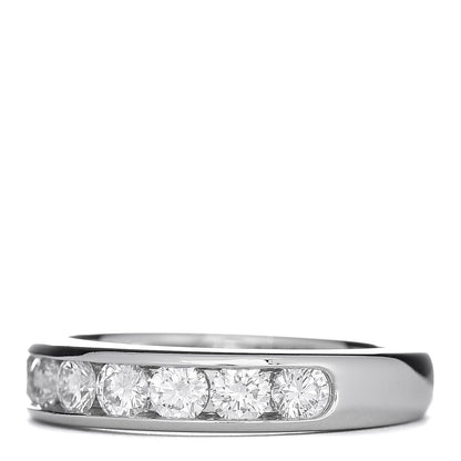 Tiffany Platinum Diamond 4mm Half Circle Wedding Band Ring 50 5.5 3 of 6