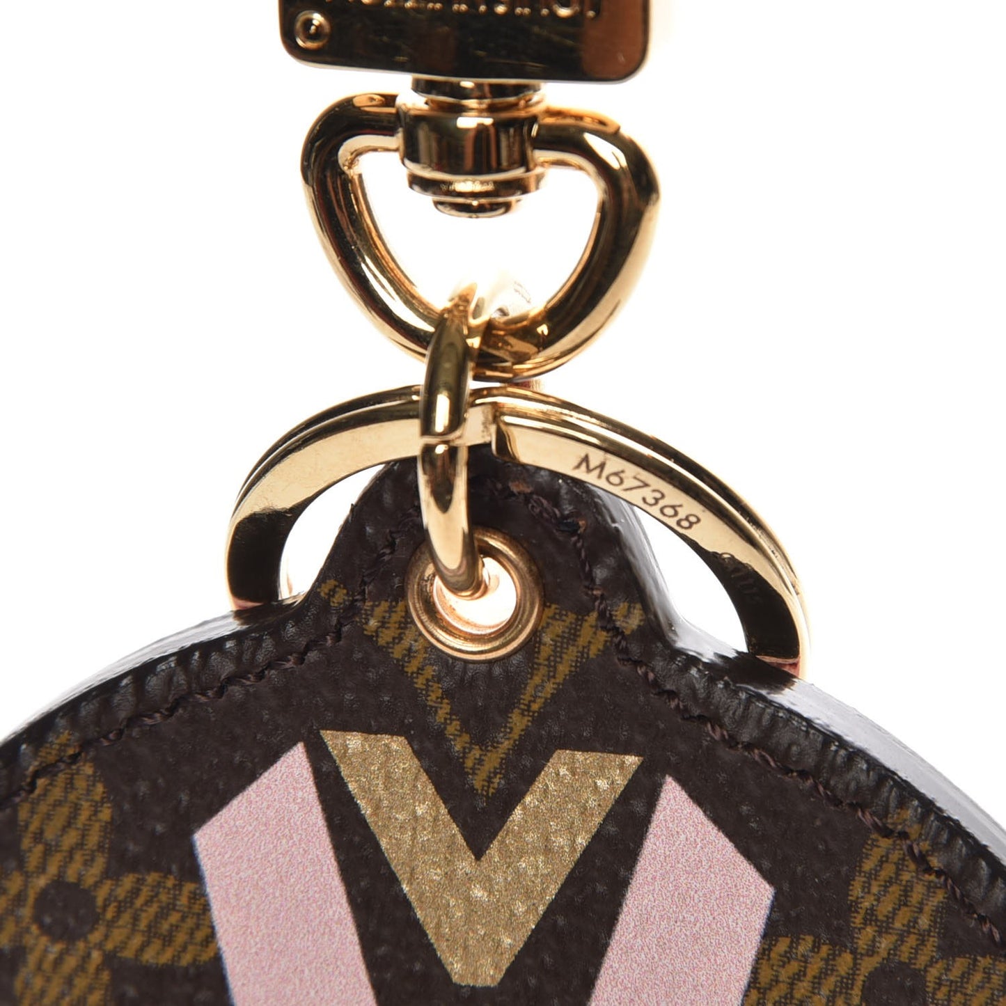 Monogram Illustre Multi V Bag Charm Key Ring Fuchsia