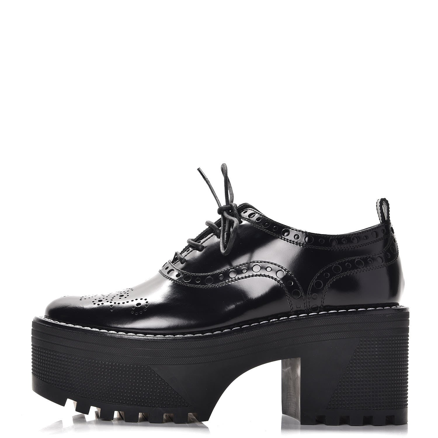 Louis Vuitton Calfskin Fighter Richelieu Platform Boots 36 Black 1 of 9