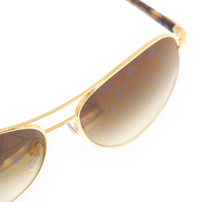 Louis Vuitton Conspiration Pilote Aviator Sunglasses Gold 9 of 12