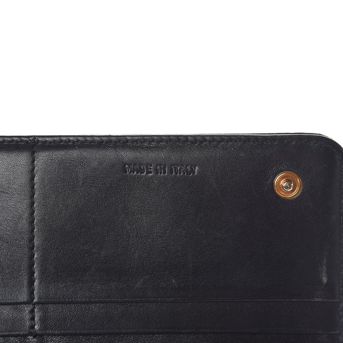 Tessuto Nylon Pietre Jeweled Flap Wallet Black