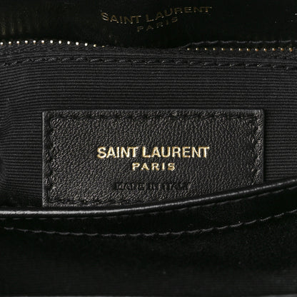 Saint Laurent Calfskin Y Quilted Monogram Toy Loulou Crossbody Bag Black 7 of 9