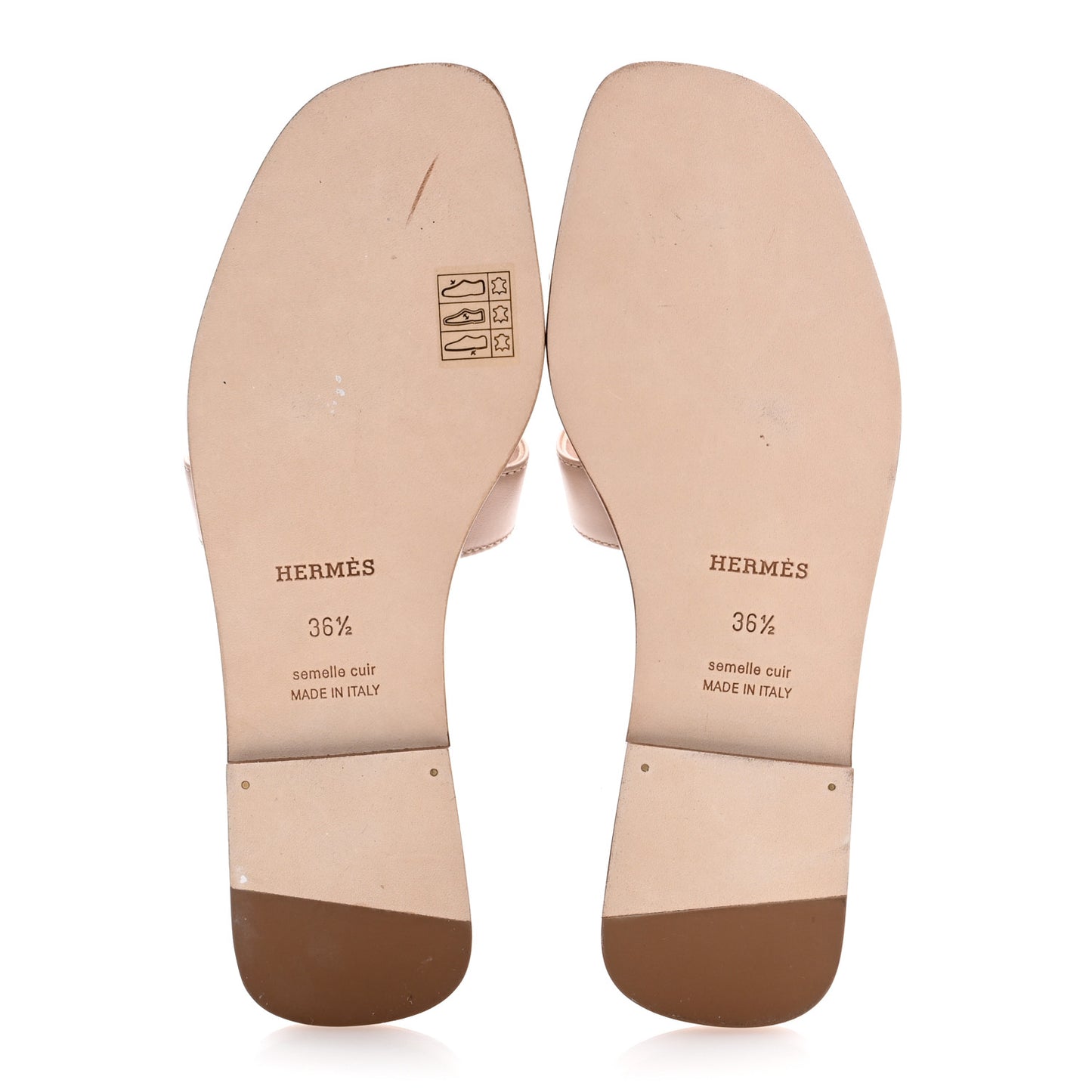 Box Calfskin Oran Sandals 36.5 Bois De Santal