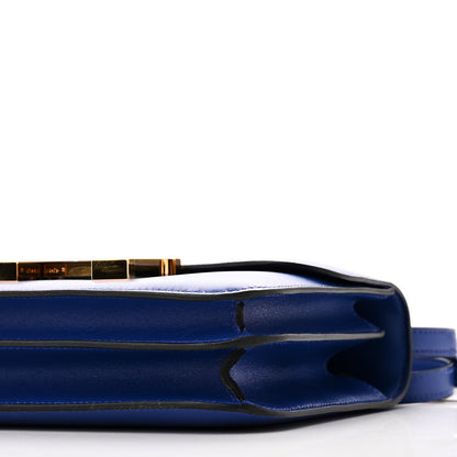 Hermes Tadelakt Constance 18 Bleu Electrique 10 of 10