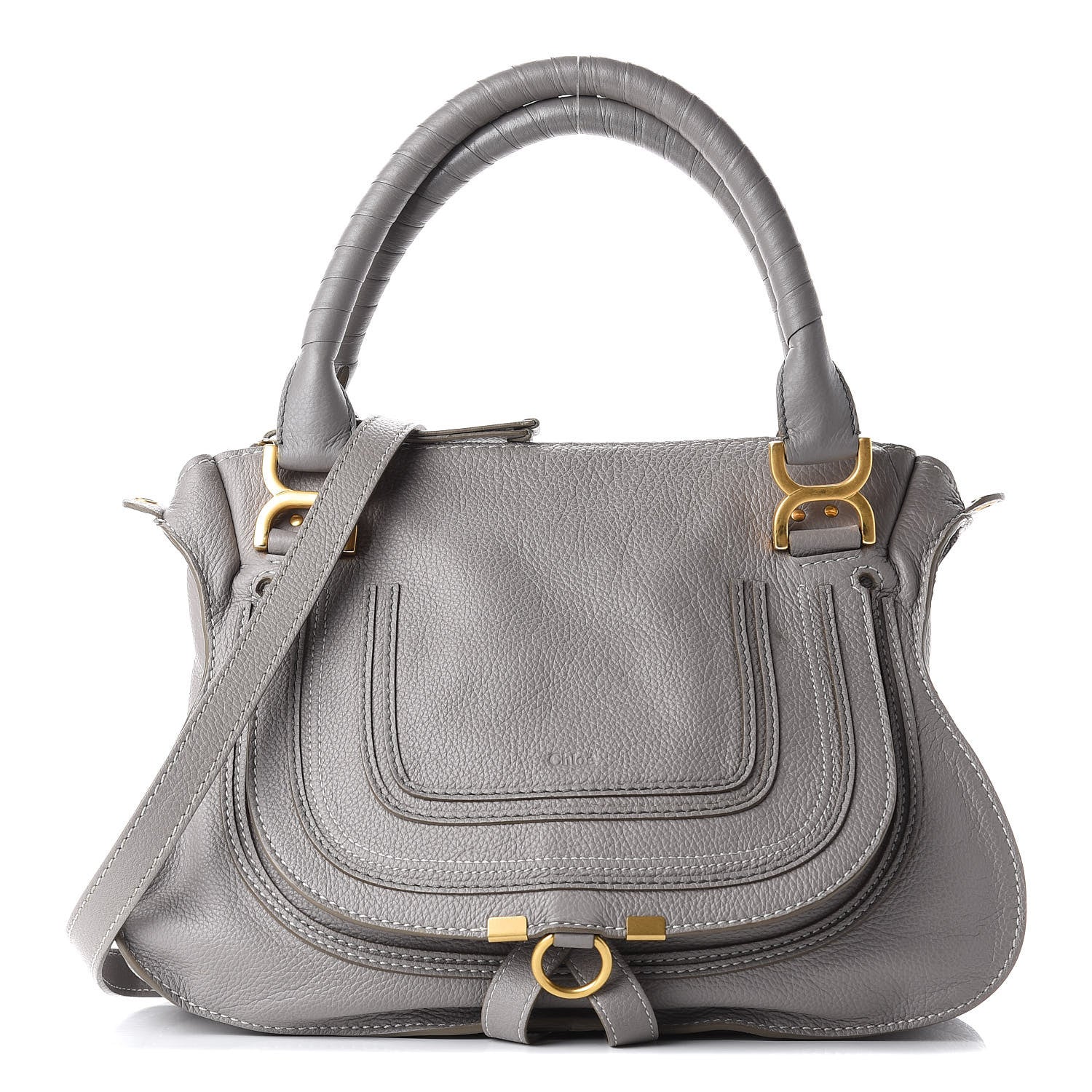 Chloe Calfskin Medium Marcie Satchel Cashmere Grey 1 of 10