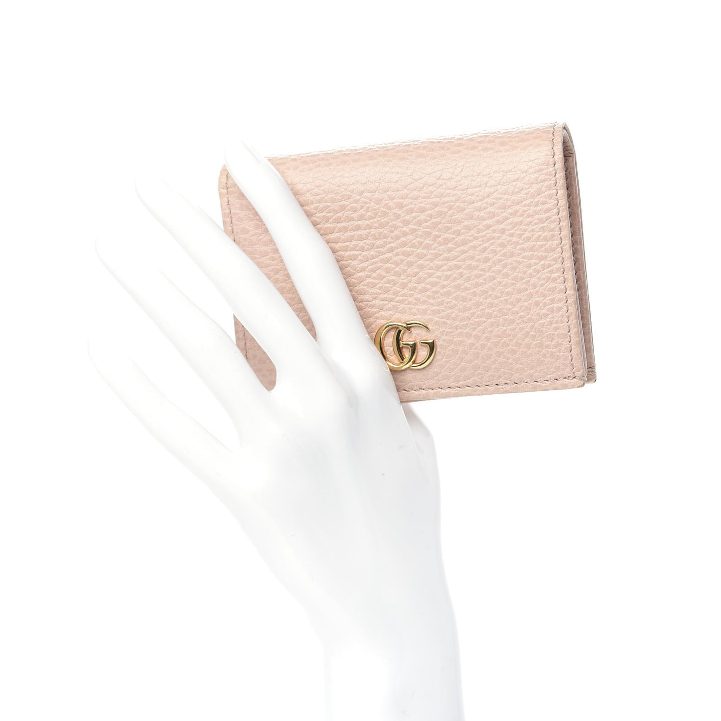 Dollar Calfskin GG Marmont Card Case Perfect Pink