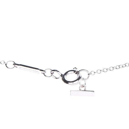 Tiffany 18K White Gold Diamond T Smile Pendant Necklace 5 of 9