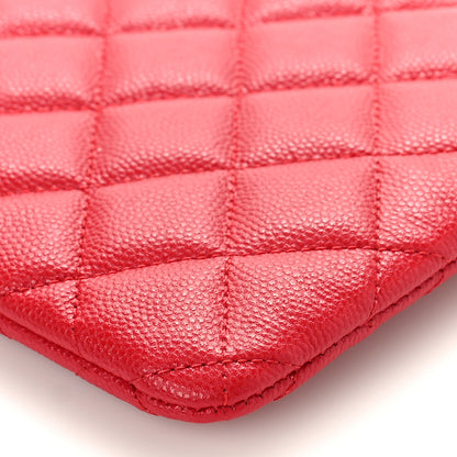 Chanel Caviar Quilted Crystal Enamel Cosmetic Case Red 9 of 10