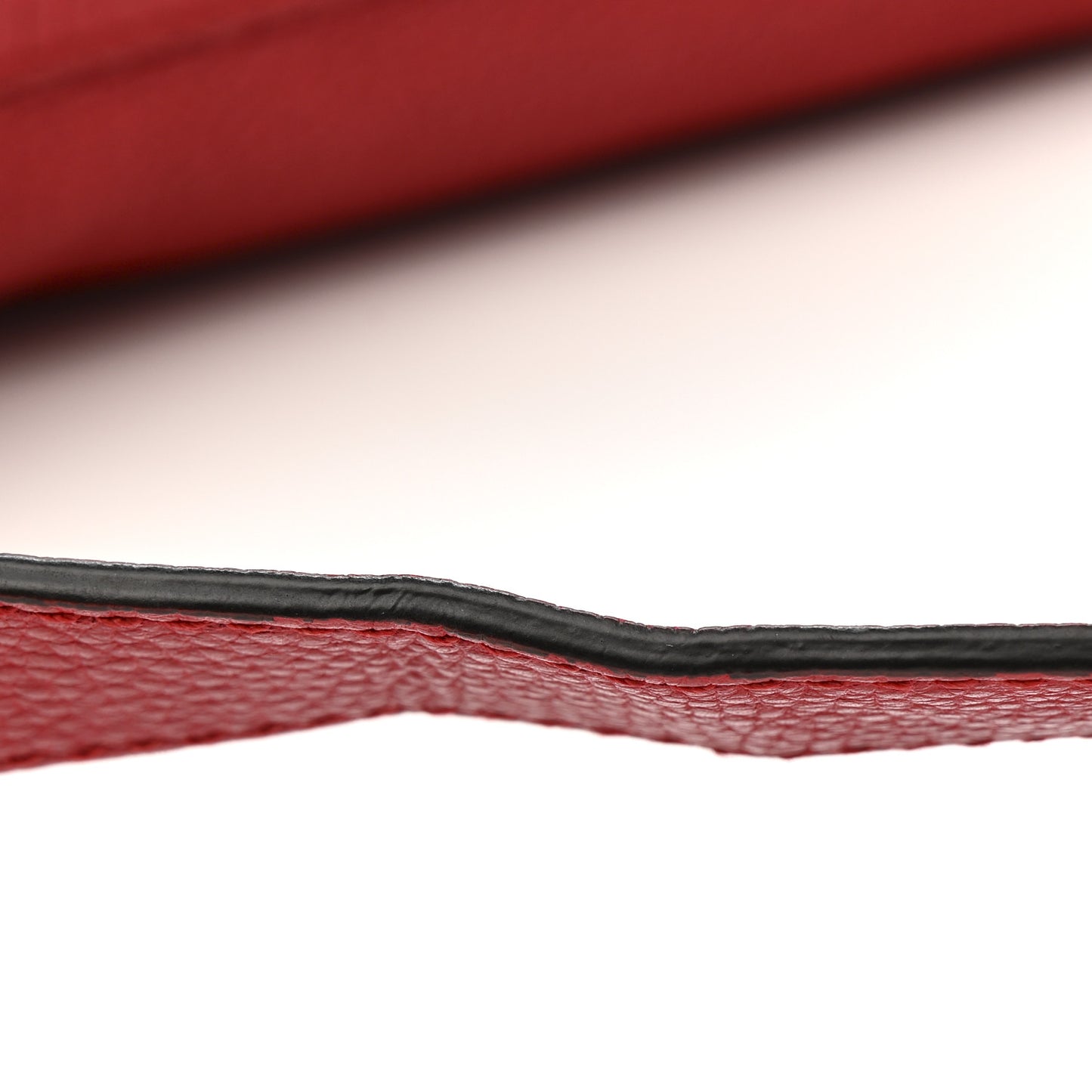 Grained Calfskin Logo Half Moon Hobo Red