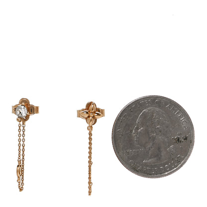 Louis Vuitton Metal Crystal Petit Louis Earrings Gold 2 of 5