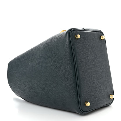 Hermes Taurillon Clemence Picotin Lock 18 PM Vert Cypress 4 of 12