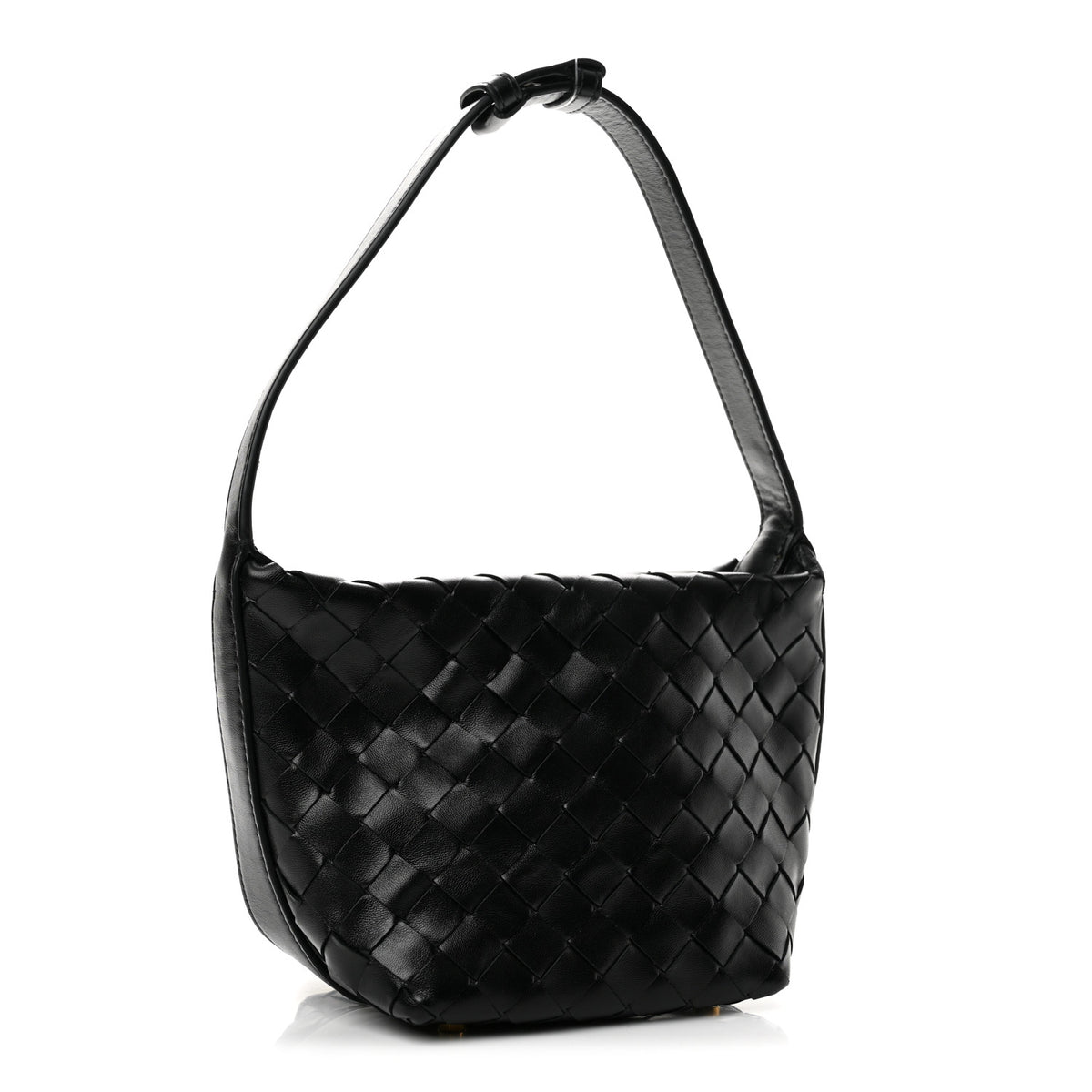 Bottega Veneta Calfskin Nappa Intrecciato Mini Wallace Black 3 of 12