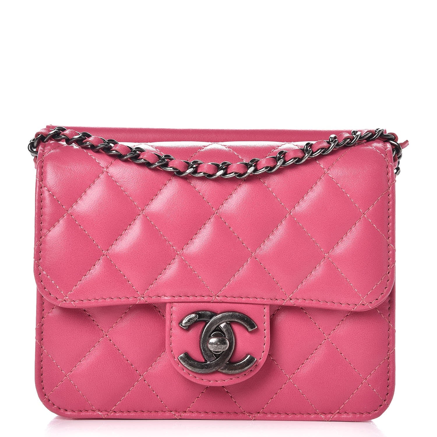 Chanel Lambskin Quilted Mini Crossing Times Flap Pink 1 of 7