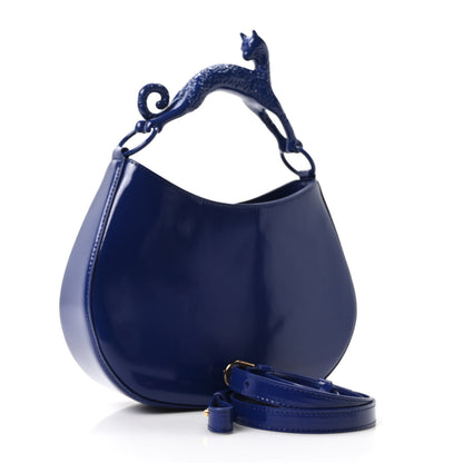 Lanvin Patent Cat Hobo Majorelle Blue 2 of 8