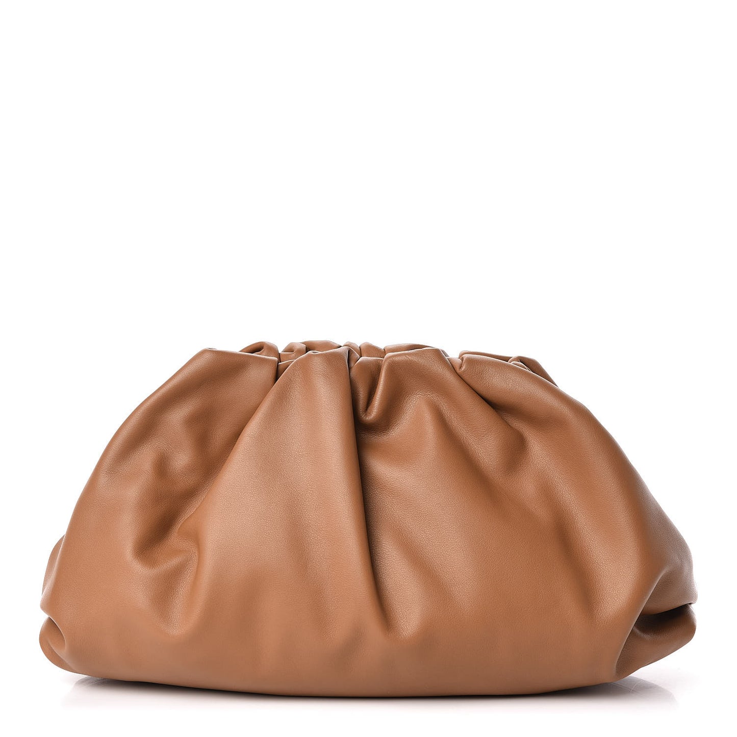 Smooth Butter Calf The Pouch Oversized Clutch Cammello