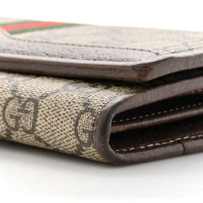 Gucci GG Supreme Monogram Web Ophidia Wallet On Chain Brown 9 of 16