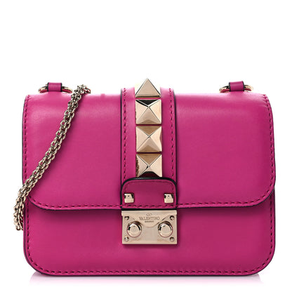 Valentino Garavani Vitello Mini Glam Lock Rockstud Flap Fuxia 1 of 14