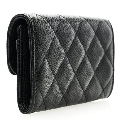 Chanel Caviar Quilted Flap Card Holder Wallet Black 3 of 7
