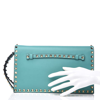 Valentino Garavani Nappa Rockstud Wristlet Clutch Colibri 2 of 13