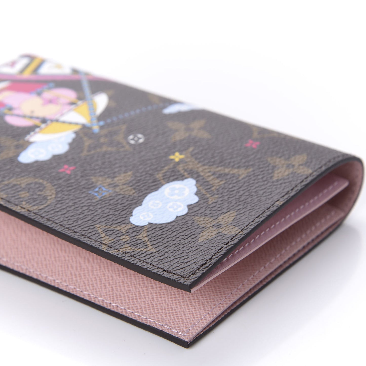 Monogram 2020 Christmas Animation Big Wheel Passport Cover Rose Ballerine