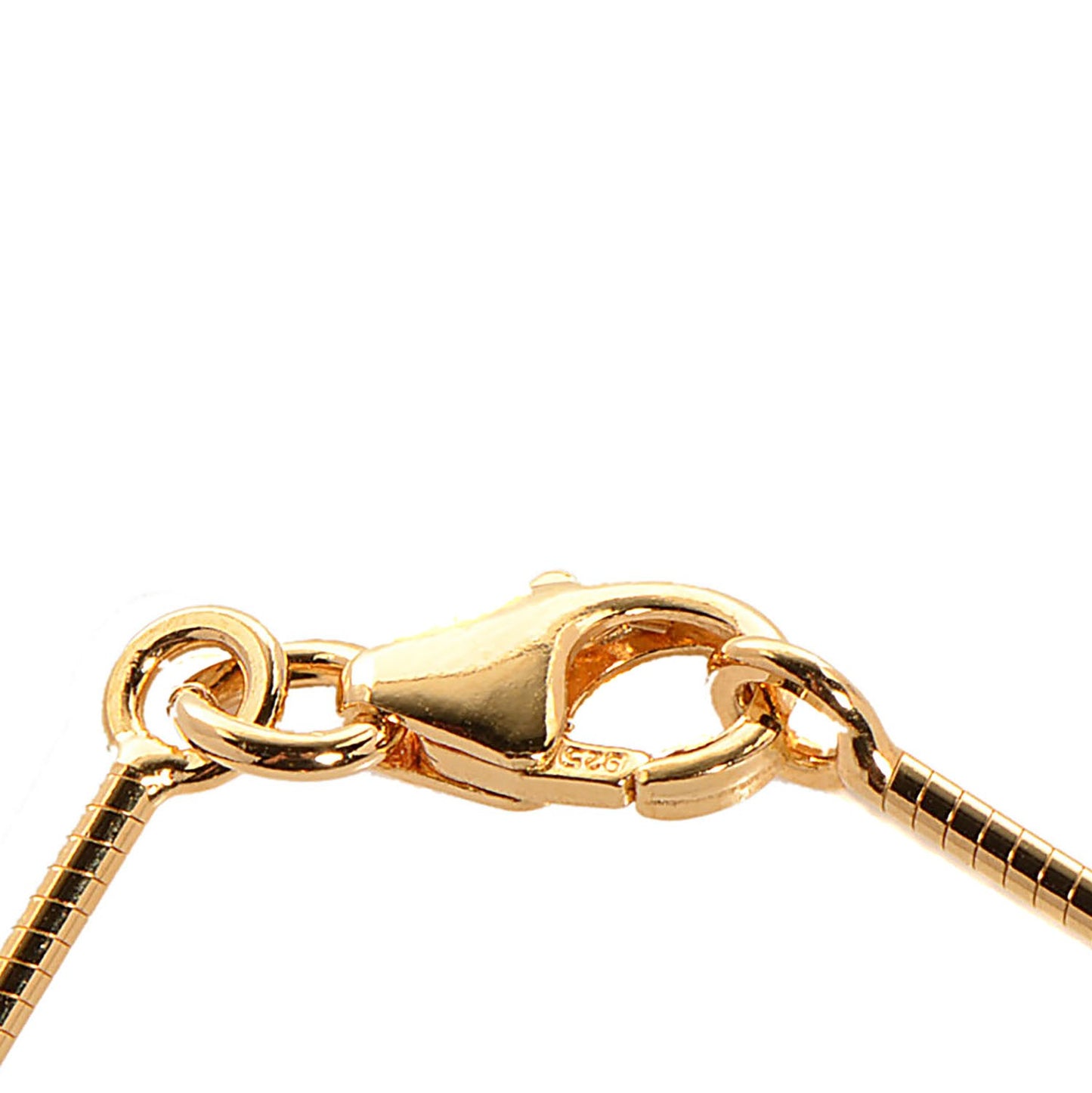 Lacquered Gold Plated Pop H Necklace