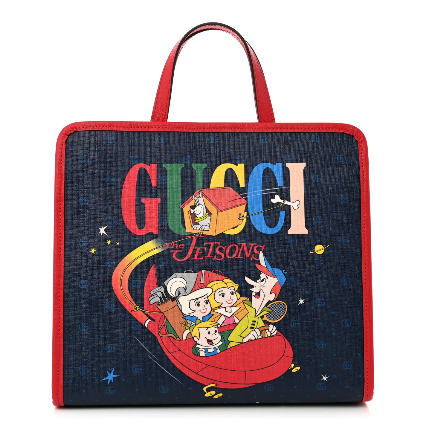 Coated Canvas The Jetsons Childrens Tote Blue Red Multicolor