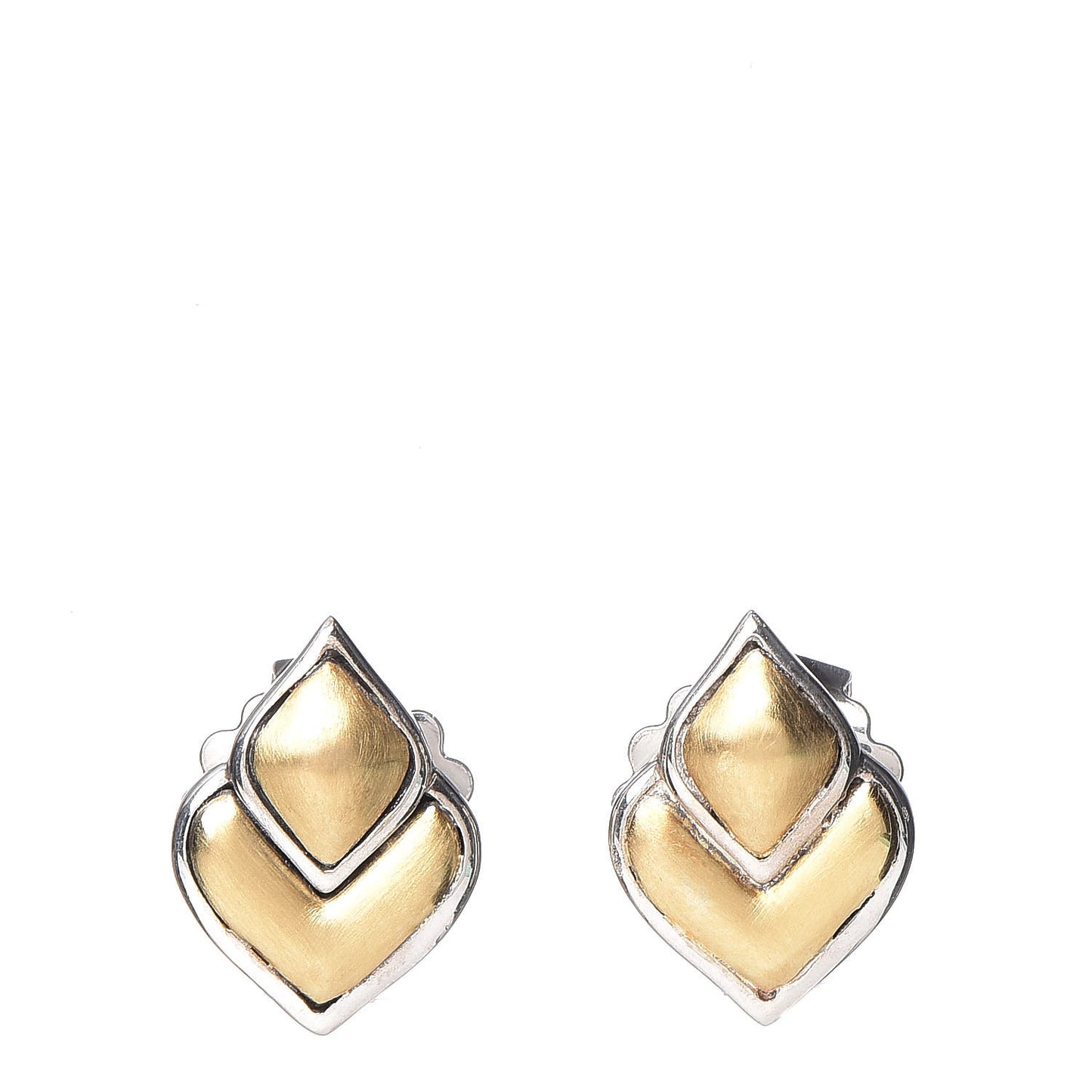 Sterling Silver 18K Yellow Gold Legends Naga Stud Earrings